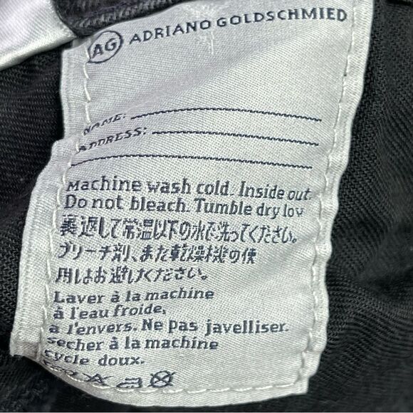 Ag Adriano Goldschmied Jeans Women's 28 Black Super Skinny Ankle Low Rise Ripped - Picture 8 of 13